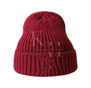 Gorro de mezcla de lana transpirable cálido, gorro de punto elástico para exteriores, ropa de invierno, gorros de textura suave - Product Image 6
