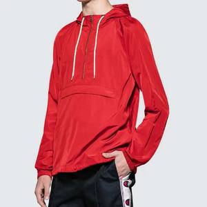 2023 haute qualité décontracté couleur rouge unie Sports de plein air impression ample broderie Logo personnalisé coupe-vent vestes respirant - Product Image 2