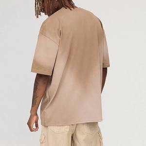 Alta calidad 100% algodón al por mayor personalizado impreso Logo camiseta de gran tamaño Sunfaded Vintage lavado suelto ajuste camisetas de los hombres - Product Image 2