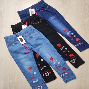 2025 Children <b>Girl</b> Print Letter Distressed Straight Jeans for Teenager <b>Girl</b> Surplus Overrun <b>toddler</b> <b>Girls</b> Children <b>Dress</b> Pants - Product Image 1