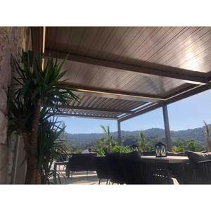 Pérgola Retráctil con Techo de Láminas de Aluminio con Recubrimiento en Polvo de WISE COMPANY, Resistente a la Corrosión, Impermeable, Fácil de Montar, Ecológica y Moderna - Product Image 4
