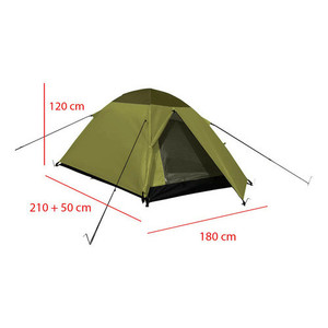 Tenda a cupola Wallis per 3 persone, semi-impermeabile, verde oliva - Product Image 2