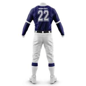 Uniforme de baseball léger et confortable, impression réfléchissante par transfert thermique, respirant, grande taille, vêtements de sport pour adultes, 100% polyester - Product Image 2