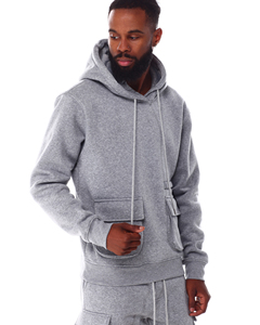 พอยต์สัมผัสกีฬาล่าสุดที่กําหนดเองผ้าฝ้าย 100% กระเป๋าเสื้อกันหนาวหมวกสําหรับผู้ชายปุ่มสแน็ปเสื้อฮู้ดกระเป๋าสินค้าธรรมดา - Product Image 5