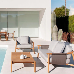 Precio asequible sofá minimalista estructura de madera asiento acolchado neutro respaldo suave - Product Image 3