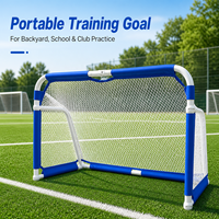 But de football pliable en alliage d'aluminium 4x2,5 pieds 5x3 pieds, filet de football portable avec sac de transport pour enfants et adultes, idéal pour l'entraînement et les cadeaux