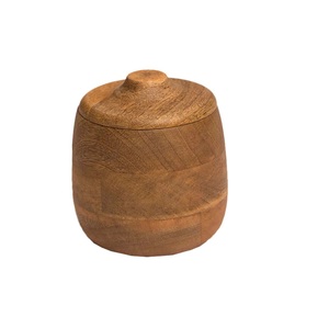 Natural Wooden Canisters With Lids Sustainable <b>Storage</b> in Style for <b>Kitchen</b> <b>Storage</b> and Durable - Product Image 3
