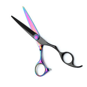 Tijeras de Peluquería Profesionales de Primera Calidad, Recubiertas de Titanio y Negras, Tijeras de Corte de Pelo de 5.5 Pulgadas con Tornillo Ajustable de Acero Metálico - Product Image 2