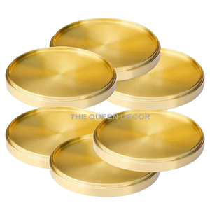 ที่รองแก้วหินโลหะสแตนเลสชุบเงินแบบพกพาสำหรับเครื่องดื่มชากาแฟ - Product Image 6