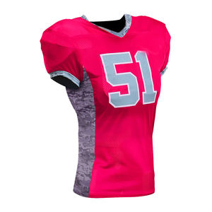 Camiseta Deportiva Personalizada de Fabricante, Camiseta de Fútbol Americano Bordada, Camiseta de Cuello en V para Hombre, Camiseta de Fútbol Americano de Malla Lisa - Product Image 3