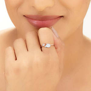 Bague en or rose sertie de diamants Bright Dew Fashion - Product Image 1