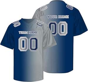 Venta al por mayor de diseño personalizado de impresión completa fútbol americano Jersey poliéster sublimación transpirable Jersey - Product Image 1