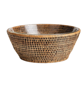 Bol en rotin tissé à la main de taille moyenne de Style bohème durable exquis motifs de rotin de cuisine bols de décoration de salle à manger - Product Image 5