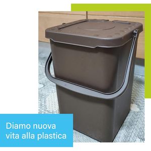 Cubo de Almacenamiento de Plástico Ecoplast para Reciclaje con Tapa Flexible Resistente a Todas las Temperaturas - Product Image 3