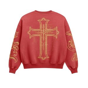 Sudadera de cuello redondo con estampado digital gráfico dorado de invierno de edición limitada-Diseño exclusivo de calidad premium - Product Image 2