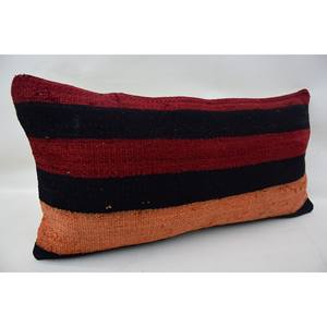 Almohada de lana Kilim Multicolor, cojín decorativo de 12x24 pulgadas, patrón de hojas Vintage de lujo, ropa de cama tejida portátil, Cojín cuadrado - Product Image 2