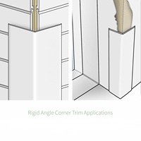 Profilé d'extrusion en plastique PVC rigide en forme de L, Garniture d'angle en PVC, Garniture d'angle en plastique