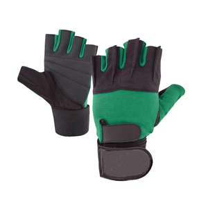 Gants de sport en coton à demi-doigts pour hommes et femmes, poids lourd, avec paumes rembourrées, prise en main solide, soutien du poignet pour la musculation - Product Image 6