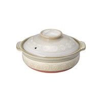 Marmite de cuisson en faïence artisanale japonaise Rétention de chaleur supérieure Hana Mishima Donabe Pot en céramique