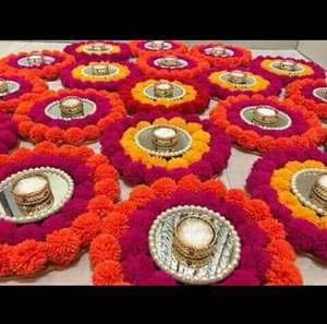 Wholesale Indian Handmade Diwali Decoration Diyas Wedding Gift Home Decor Floral Candle Holders Table <b>Top</b> Tea Light Holder - Product Image 1
