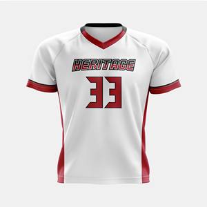 Maillot d'équipe personnalisable à col en V, avec accents graphiques sur les manches et tissu respirant anti-humidité - Product Image 3