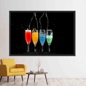 Impresión moderna en lienzo colorido: elegante obra de arte para decoración del hogar, 1 pieza: con marco negro - Product Image 1