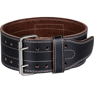 Cinturón de seguridad de longitud personalizada para entrenamiento de gimnasia Cinturón de elevación de potencia de cuero de vaca genuino con hebilla de acero de Pakistán - Product Image 1