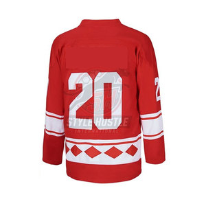 Jersey de hockey sobre hielo cómodo y personalizado, en stock, 100% poliéster. - Product Image 3