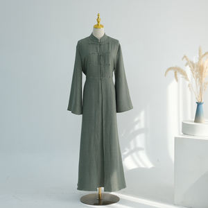 2026 इद रामादन के नए दो टुकड़ों में किमोनो अबाया और आंतरिक स्लिप ड्रेस अबाया महिला मुस्लिम कपड़े पहने - Product Image 5