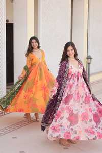 ชุดเดรสรีดเมดพรีเมี่ยม ชุดเดรสตัดอาเลียพร้อมชุดปาร์ตี้ DUPATTA ชุดเดรสแบบดั้งเดิมที่สวยงาม มีทั้งสีหรูหรา - Product Image 6