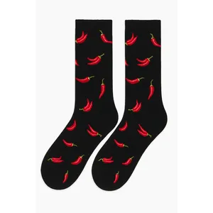 Paquete de 3 Pares de Calcetines Bordados con Diseño de Sushi y Pimientos, Transpirables, de Lujo, para Uso Diario, Talla Única para Niña, Desechables, Resistentes al Calor - Product Image 2