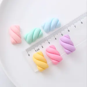wholesale ECO friendly resin 22mm multi marshmallow charm Simulation Candy shape toys accessories