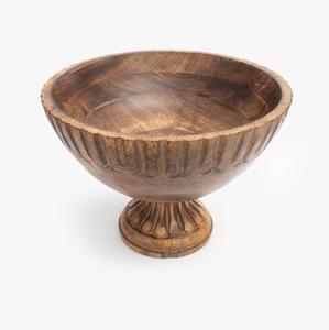 Bol à salade de fruits personnalisable de vente chaude nouveau modèle en bois de bambou naturel poli pour les mariages utilisation de cuisine Carton emballé - Product Image 5