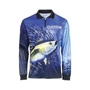 OEM Design Impression par sublimation personnalisée Vêtements de sport Vêtements de pêche Polos à manches longues 100% Polyester Spandex Vêtements de pêche - Product Image 6