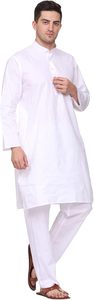 Shalwar Kameez pour l'Aïd 2025, PRIX BAS, 100% Soie Georgette Brodée, Haute Qualité, Vêtement Islamique Blanc pour Hommes, Nouvelle Collection pour les Fêtes - Product Image 3