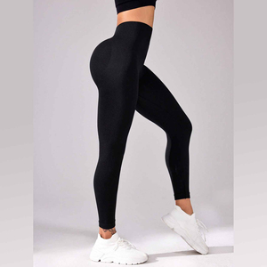 Legging de sport sans couture avec contrôle du ventre à pois, legging de yoga taille haute pour femmes, pantalon de fitness non transparent, idéal pour l'OEM - Product Image 4
