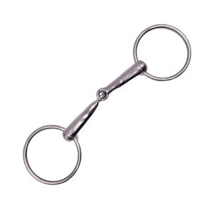 Embouchure de rênes pour cheval à double articulation de qualité supérieure, en argent et cuivre, avec quincaillerie en laiton, rouleau de mastication pour la bouche, anneaux en acier inoxydable - Product Image 1