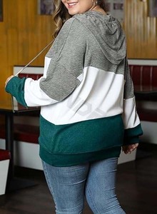 Sweats à capuche athlétiques grande taille pour femmes vêtements de sport pour les activités de plein air entraînement de gymnastique hiver automne printemps-technique lavée à capuche - Product Image 3