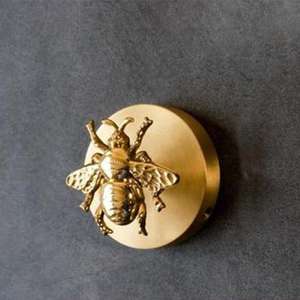 Antique Reproduction Brass Wall <b>Hooks</b> with Best Quality Craftsmanship for Historic Home& Insect Design Golden Polished Finished - Product Image 1