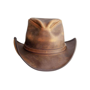 Nuevos sombreros de vaquero de cuero al aire libre para hombres de vaquero occidental personalizados Sombreros de vaquero en cuero genuino Sombreros de moda al por mayor - Product Image 2