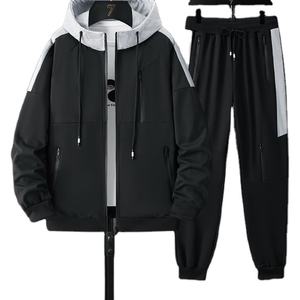 Conjunto de sudadera con capucha y pantalones de chándal atléticos para hombre con tela transpirable - Product Image 5