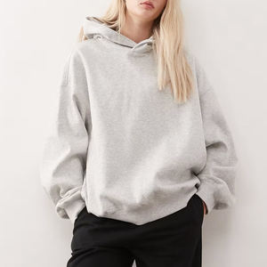 Latest Design Soft Warm Winter Wear Loose Fit Pullover <b>Grey</b> Hoodie Wholesale Rate Custom Logo <b>Women</b> Oversized <b>Fleece</b> Hoodie 2026 - Product Image 5