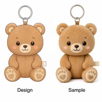 Porte-clés ours en peluche doux et écologique Shanghai Oriland Kawaii, vente en gros, cadeau mignon