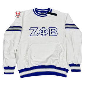 Zeta Phi Beta Soror bordado mujer griego cuello redondo sudadera ZPB Sorority Chenille bordado señoras sudadera personalizada - Product Image 2