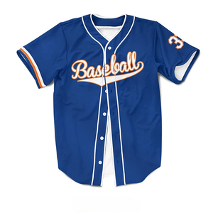 Maillot de baseball/softball de haute qualité, personnalisable avec nom et numéro, tissu confortable et respirant - Product Image 3