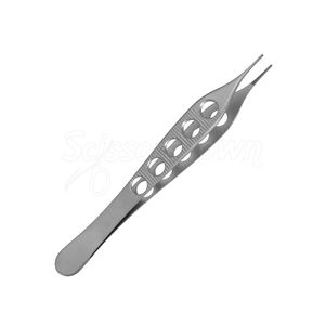 Pinzas Adson de 4 Pulgadas y 34 Pulgadas, Dentadas, con Mangos Fenestrados, Instrumento Quirúrgico de Acero Inoxidable - Product Image 2