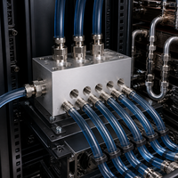 Collecteur hydraulique en acier inoxydable courbé pour galeries de flux internes, usinage CNC personnalisé pour surfaces usinées et anodisées