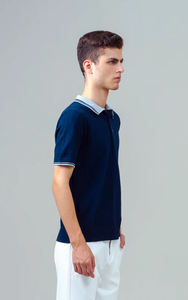 High Quality Custom Sports Golf Classic Plain <b>Blue</b> Knitted <b>Polo</b> Short Sleeve Quick Dry Athletic & Streetwear <b>Men's</b> <b>Polo</b> <b>Shirts</b> - Product Image 4