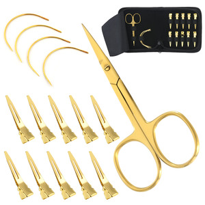 Nouvel arrivage d'extensions de cheveux trousse à outils ciseaux de coupe de styliste pinces à cheveux aiguilles d'extension à coudre avec étui de voyage - Product Image 1