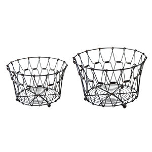 Nouveauté 2024 Panier en fer Panier en métal peint noir pour aliments et organisation Stockage Conteneurs durables et fiables - Product Image 1